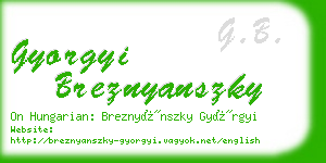 gyorgyi breznyanszky business card